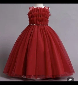 Girls Summer Dress Princess Dress Big Children's Dress Fluffy Dress - Picture 1 of 4