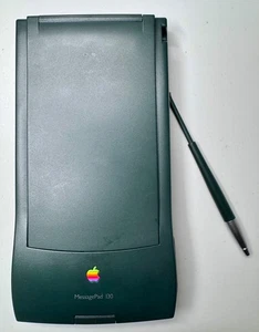Apple Newton MessagePad 130 PDA w/ Case, IBM Modem, Stylus – Works – Vintage - Afbeelding 1 van 12