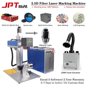 Máquina de marcado láser de fibra 200 W 2,5 D JPT MOPA grabadora de alivio profundo purificador de aire - Imagen 1 de 18
