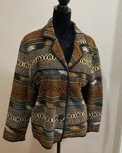 Vintage New Identity Southwestern Damen Jacke Large 100 % Baumwolle hergestellt in Indien. - Bild 1 von 7