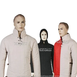Handmade Medieval Gambeson Cloth Type 3 Padded Armour LARP SCA WMA Arming Jacket - Picture 1 of 10