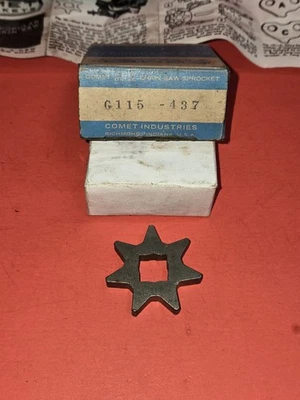 Comet G115-437 Gear Drive Sprocket 7/16" x 7T Poulan K 42 44 46 62 64 32 48 66 - Image 1 of 4