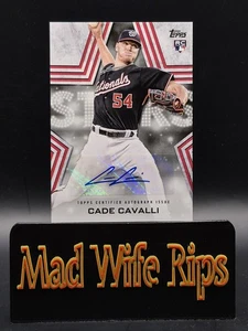 CADE CAVALLI RC AUTO 2023 TOPPS SERIES 1 BASEBALL STARS #BSA-CCA NATIONALS  - Picture 1 of 6