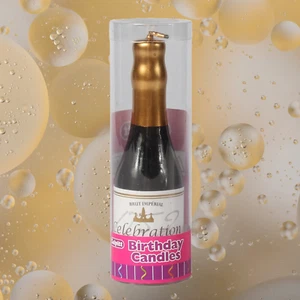 Champagne/Prosecco Bottle Candle For All Celebration Cakes - Picture 1 of 8