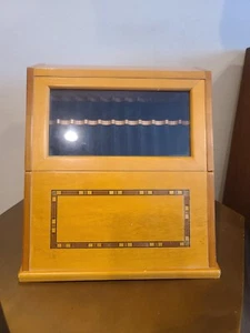 Vintage Levenger Well Read Life Wood Box Pen Holder - Picture 1 of 14