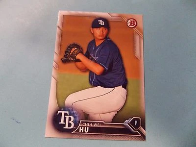 2016 Bowman Draft #BD147 Chih-Wei Hu Tampa Bay Rays Durham Bulls - Image 1 of 2