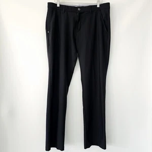 Adidas black flat front golf athletic pants mens size 34x32 - Picture 1 of 5