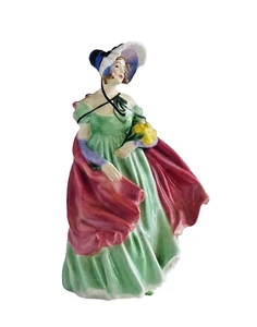Royal Doulton Figurine Lady April HN 1965 Green & Pink 1941-1949 Vintage Rare. - Picture 1 of 9