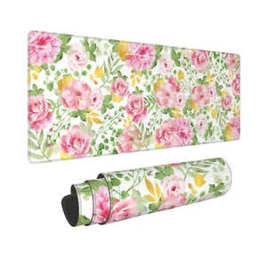 Floral Flower Gaming Mouse Pad 31.5 x 11.8 Inch Large Mouse Pads for Desk Key... - Picture 1 of 8