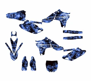2010 2011 2012 2013 YZ450F Graphics YZ450F Kit de pegatinas #9500 Blue Zombie Skull - Imagen 1 de 2