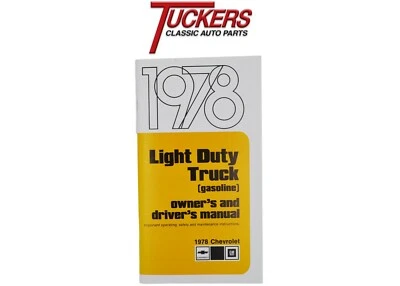 1978 Chevy Truck Owners Operators Manual Light Duty Series 10 - 30