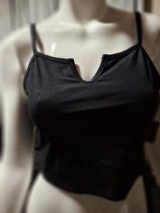 Free people Movement On Top Of The World Bralette size medium black embossed - Picture 1 of 11
