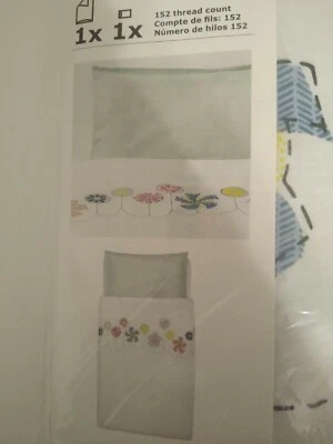 Funda nórdica/funda de almohada para cuna Bussig, multicolor, blanco y verde, 43x49" niños nueva Foto 1 de 4