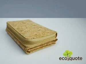 Cork Tri Fold Cute Wallet Handmade Cork Material Eco-Friendly & Sustainable - Picture 1 of 19