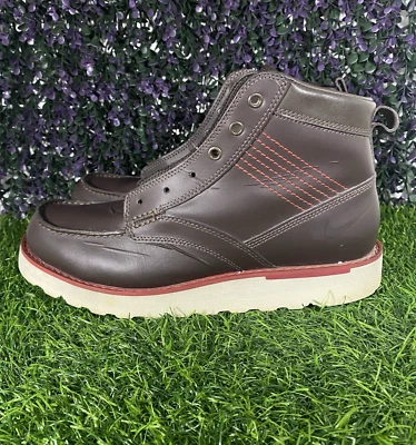 Nike Kingman ACG Botas Hombres Talla 8.5 Cuero Barroco Marrón Rojo 525387-226 Foto 1 de 4