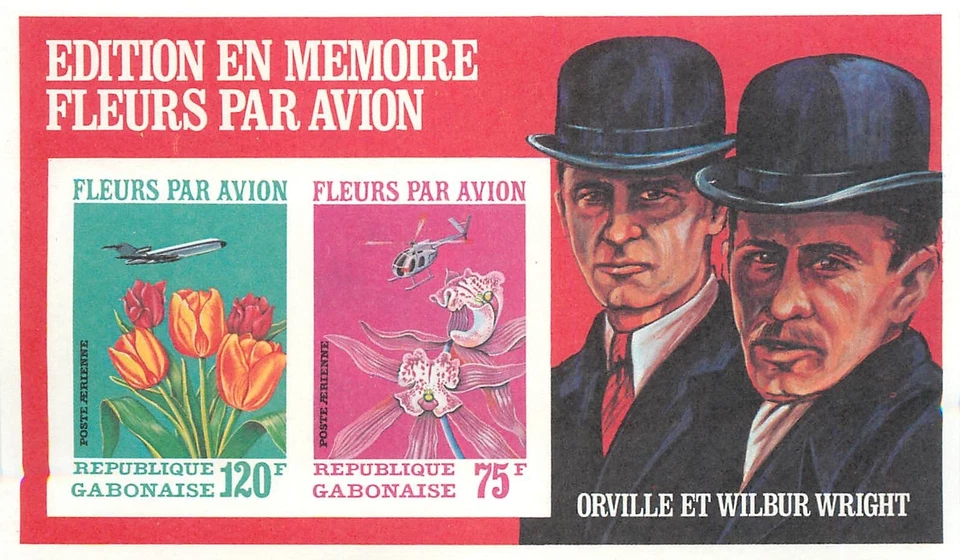 6. Flores de cinderela Gabão e aviação irmãos Wright 1971 imperfeitas. - Imagem 1 de 1