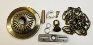 5" ANTIQUE BRASS CEILING CANOPY KIT WITH 3' CHAIN FOR LIGHT FIXTURES 54607JQ - Picture 1 of 4