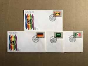 UNITED NATIONS SET OF 16 FLAG FDC’S - 1985 - #450-465 - GENEVA CACHETS - Bild 1 von 4