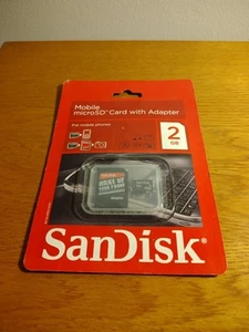 SanDisk Micro SD Card with Adapter 2 GB For Mobile Phones - Picture 1 of 2
