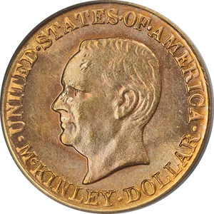 1917 McKinley Commemorative Gold $1 PCGS MS62 Nice Eye Appeal Nice Strike - Picture 1 of 4