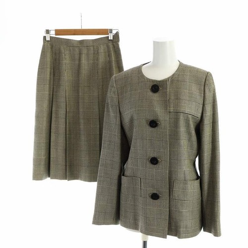 【Gonne】GIVENCHY Setup Vintage Top e Fondo Giacca Senza Collare Gonna Svasata