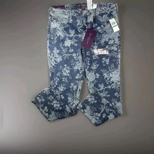 NWT Gloria Vanderbilt Sadie Skinny Jeans Size (16) Jrs FLORAL (AOP) Stretch RARE - Picture 1 of 7