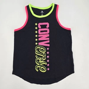 Converse Kids Black Tank Top with Neon Accents Size L - Picture 1 of 3