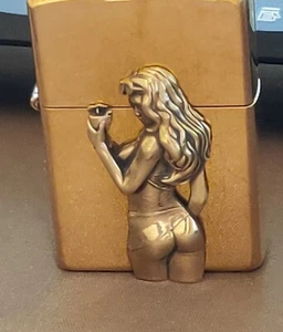 1 Stück Sexy Girl Side Back Temptation Messing Aufkleber für Zippo - Bild 1 von 6