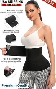 Women's Waist Trainer Body Shaper Sweat Belt Tummy Slimming Band Girdle Girdle - Picture 1 of 6