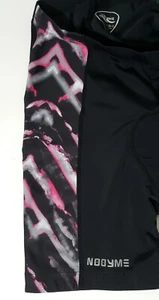 Neu ohne Etikett NOOYME Damen kleine Radfahren Fahrradshorts 3D-Polsterung pink & schwarz gestreift - Bild 1 von 8