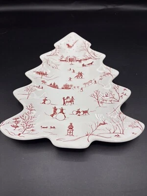Juliska Country Estate Winter Frolic Ruby Small Tree Tray - Image 1 of 4