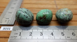 LOT 3 X TURQUOISE d'Afrique 18,3g pierre roulee naturelle - lithotherapie reiki - Picture 1 of 4