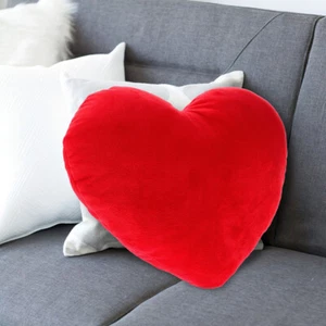 Heart Pillow Plush Heart Shaped Pillow Room Throw Pillow Heart Plush Pillow for - Picture 1 of 12