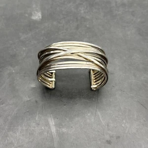 USED Juan Willie Navajo Native American 925 Sterling Silver Cuff Bracelet 65g - Picture 1 of 19