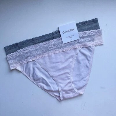 NUEVO Bikini de encaje descarado de algodón Calvin Klein 2 piezas Foto 1 de 4