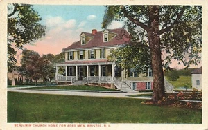 Postcard ~ Bristol, Rhode Island, Benjamin Church Home for Aged Men - Picture 1 of 2