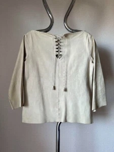 HERMES Margiela Leather Shirt Size 36 2002-2003 Women's - Picture 1 of 7