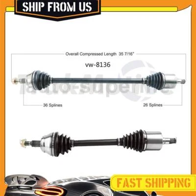 Front CV Axle Half Shaft Joints 2PCS For Volkswagen Jetta City 2008-2009 - Image 1 of 4