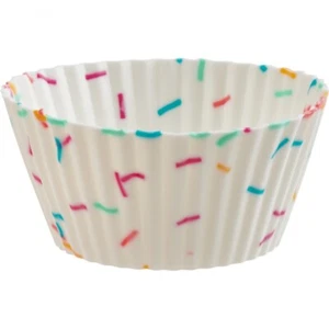 Taza de hornear panecillo estándar de silicona confeti blanco estructura Trudeau - juego de 12 - Imagen 1 de 1