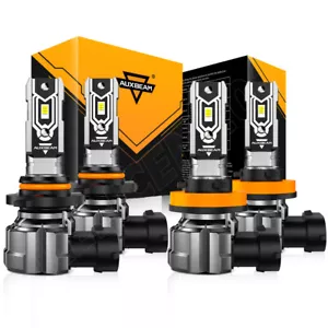 AUXBEAM H11 9005 LED Headlight Bulbs Combo High Low Beam Super Bright Wireless - Foto 1 di 12