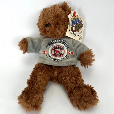 NWT Boston Red Sox 2004 World Series Champions MLB Bear Toy Plush 8” NEW Cover