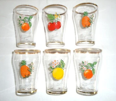 Vintage/Retro Mid-Century Britvic Fruit Juice Drinking Glasses - Image 1 of 4