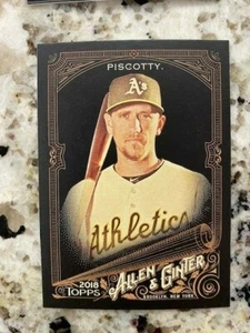 2018 TOPPS ALLEN GINTER X BASEBALL BASE CARD ATHLETICS STEPHEN PISCOTTY #129 - Picture 1 of 1