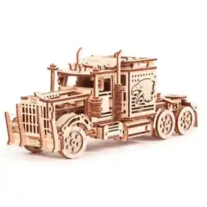 Mechanical Wood Trick wooden 3D puzzle Big Rig Truck Self-Assembly set - Picture 1 of 12