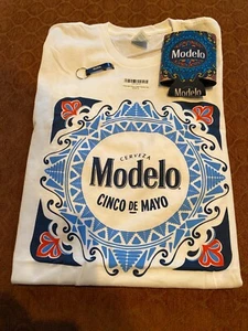 MODELO CERVEZA BEER T SHIRT, KOOZIE & KEYCHAIN  "AWESOME" CINCO DE MAYO - Picture 1 of 6