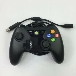 Power A Wired Controller for Xbox 360 or Windows 10 Black w Carbon Fiber Back - Picture 1 of 3