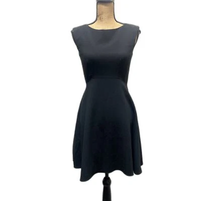 Tahari ASL Fit & Flare Little Black Dress Business Professional Cocktail Size 2 - Image 1 of 4