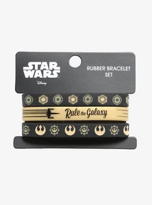 Juego de 3 brazaletes de goma Star Wars Rule the Galaxy con licencia Loungefly Disney - Imagen 1 de 2