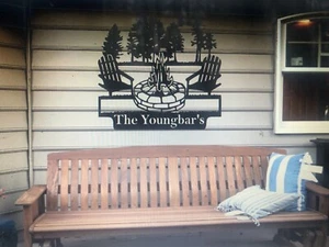 Letrero de bienvenida al aire libre 24x24 fogata personalizado envío gratuito - Imagen 1 de 3