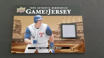 MARK TEIXEIRA 2008 UPPER DECK GAME USED JERSEY RANGERS YANKEES NR.MINT/MINT  - Image 1 of 2